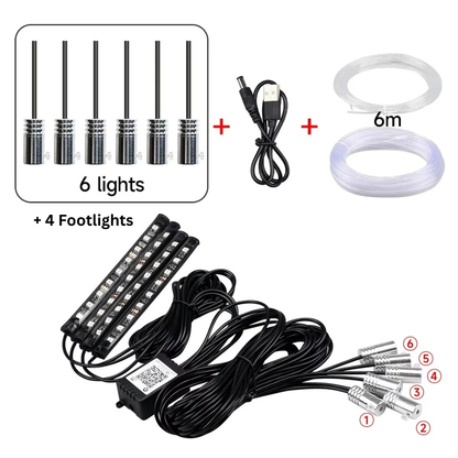 RGB Fiber-Optic Interior Car Lighting Kit